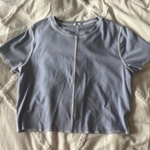 Garage short sleeve blue shirt
